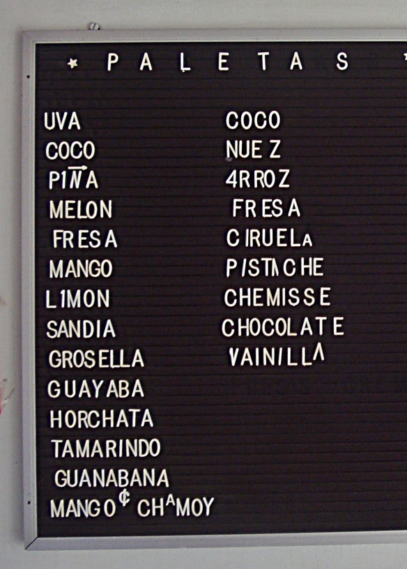 paletas list of flavors la reyna